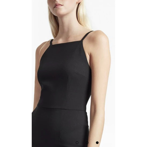FRENCH CONNECTION Whisper Square Neck Black Mini Dress - Picture 3 of 8